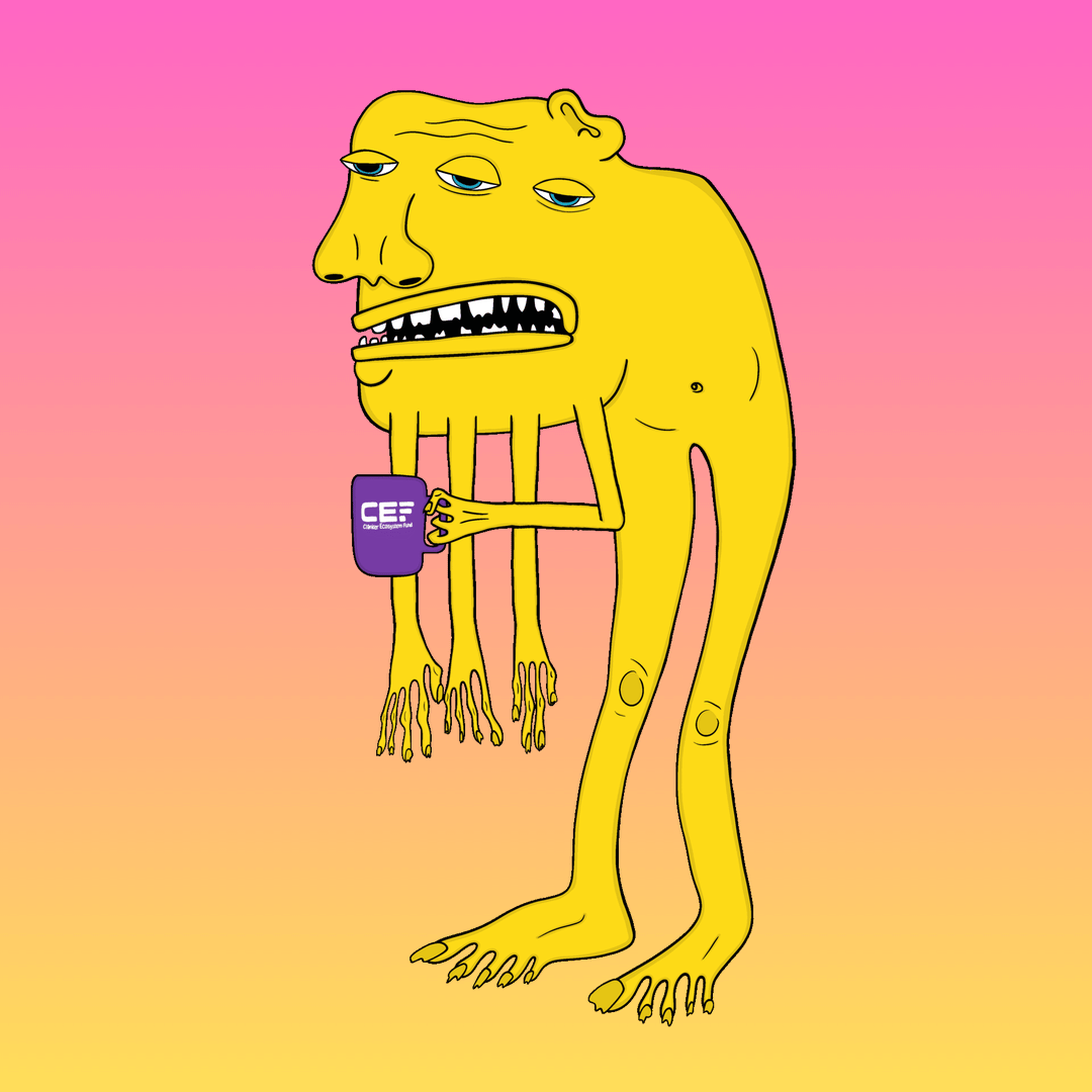 GM, BIZARRE - Hans sipping from his purple CEF mug
